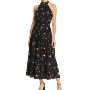 Lost + Wander Fleur Halter Maxi Dress Black XS